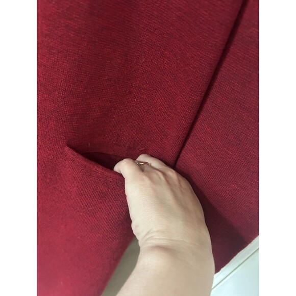EILEEN FISHER Structured 100% Italian Wool Knit Coatigan Duster, Cranberry Red M - Picture 3 of 11